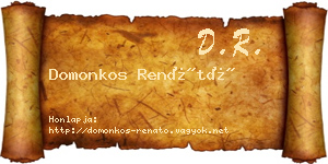 Domonkos Renátó névjegykártya
