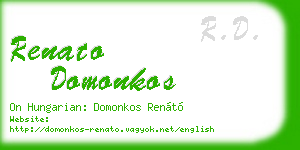 renato domonkos business card